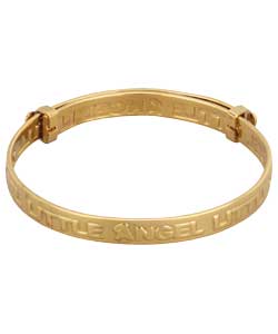 Unbranded 9ct Rolled Gold Little Angel Expander Bangle