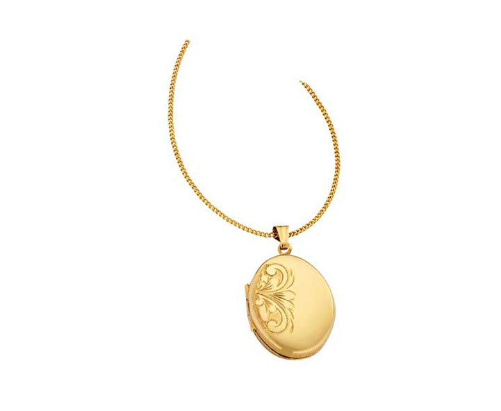 Unbranded 9ct Rolled Gold Oval Locket Pendant