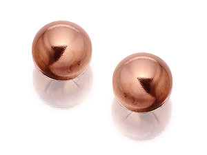 Unbranded 9ct Rose Gold Ball Stud Earrings 5mm - 070791