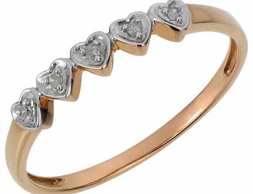 Unbranded 9ct Rose Gold Plated Silver Diamond Solitaire