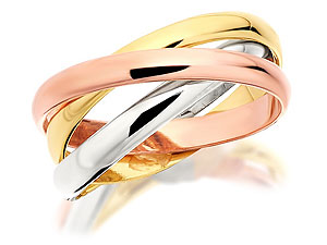 Unbranded 9ct-Three-Colour-Gold-Russian-Style-Brides-Wedding-Ring-181754