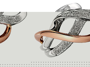 Unbranded 9ct Two Colour Gold and Diamond Half Eternity Ring 047973-P