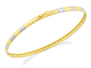 Unbranded 9ct Two Colour Gold Bangle 078478