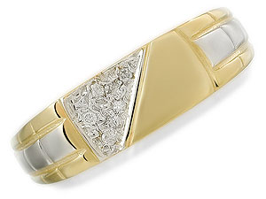 Unbranded 9ct Two Colour Gold Diamond Set Ring 8pts -