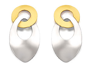 Unbranded 9ct Two Colour Gold Linked Circle And Oval