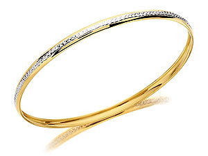 Unbranded 9ct Two Colour Gold Slave Bangle - 077801