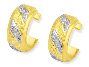 Unbranded 9ct Two Colour Gold Stardust Earrings - 072596