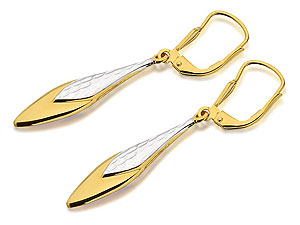 Unbranded 9ct-Two-Colour-Gold-Tear-Drop-Earrings-071215