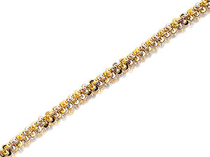 Unbranded 9ct Two Colour Twist Bracelet - 078045