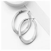 Unbranded 9CT WG LARGE WAVE HOOP CREOLE EARRINGS