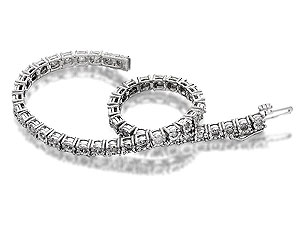 Unbranded 9ct-White-Gold-1-Carat-Diamond-7-Tennis-Bracelet--049829