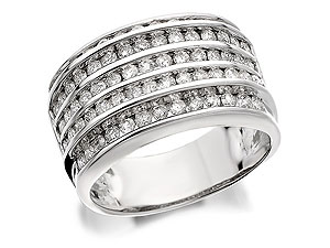 Unbranded 9ct White Gold 1 Carat Diamond Band Ring - 046828