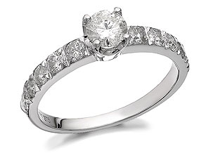 Unbranded 9ct White Gold 1 Carat Diamond Ring - 047271