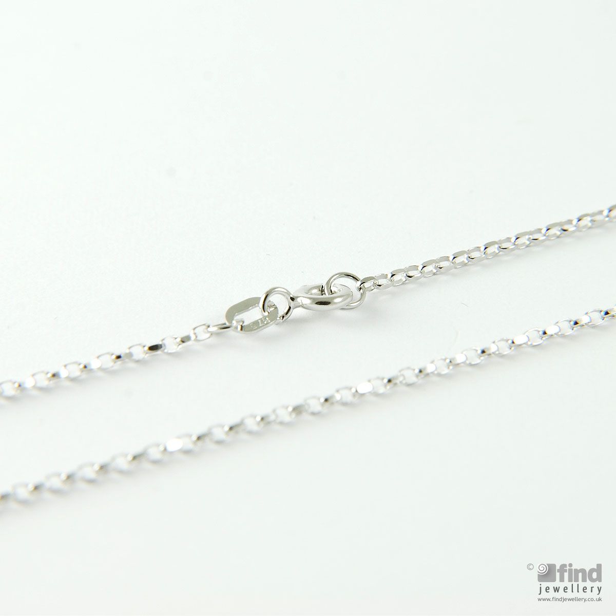 Unbranded 9ct White Gold 18 inch Belcher Chain