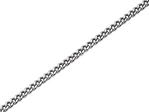 Unbranded 9ct-White-Gold-1mm-Curb-Chain--18-189660