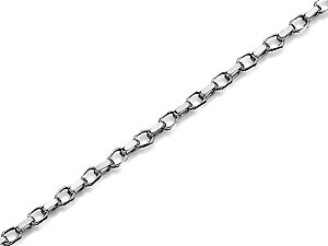 Unbranded 9ct-White-Gold-1mm-Wide-Belcher-Chain--20-189305