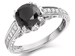 Unbranded 9ct White Gold 2 Carat Night And Day Black And