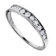 Unbranded 9CT WHITE GOLD 25PT DIAMOND ETERNITY RING, O