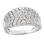 Unbranded 9CT WHITE GOLD 35PT DIAMOND COCKTAIL RING, K