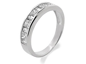 Unbranded 9ct White Gold and Cubic Zirconia Half Eternity