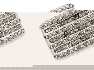 Unbranded 9ct White Gold and Diamond Band Ring 046831