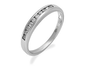 Unbranded 9ct-White-Gold-And-Diamond-Half-Eternity-Ring--20pts-047160