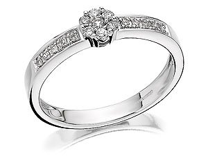 Unbranded 9ct White Gold And Diamond Ring 15pts - 047142