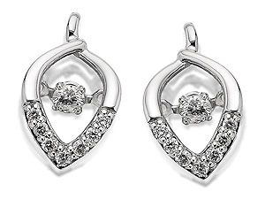 Unbranded 9ct White Gold And Diamond Twinkle(TM) Leaf