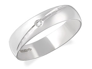 Unbranded 9ct White Gold and Diamond Wedding Ring 182414-R