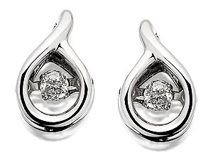 Unbranded 9ct White Gold And Twinkle(TM) Diamond Teardrop