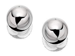 Unbranded 9ct White Gold Ball Earrings 4mm - 070145