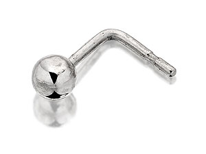 Unbranded 9ct White Gold Ball Nose Stud 2.5mm - 075502