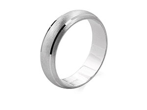 Unbranded 9ct White Gold Banded Brides Wedding Ring 182376-M