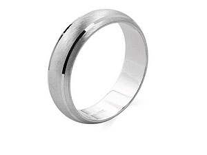 Unbranded 9ct White Gold Banded Grooms Wedding Ring 182375-S