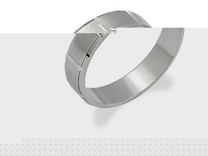 Unbranded 9ct White Gold Brides Wedding Ring 182396-P