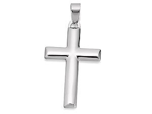 Unbranded 9ct White Gold Classic Cross 35mm - 186343
