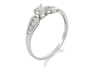 Unbranded 9ct White Gold Cubic Zirconia Ring 186192-R