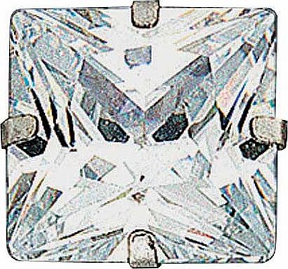 A stone set gents earring. 9ct white gold. Cubic zirconia set. Size 7mm. EAN: 2124616.