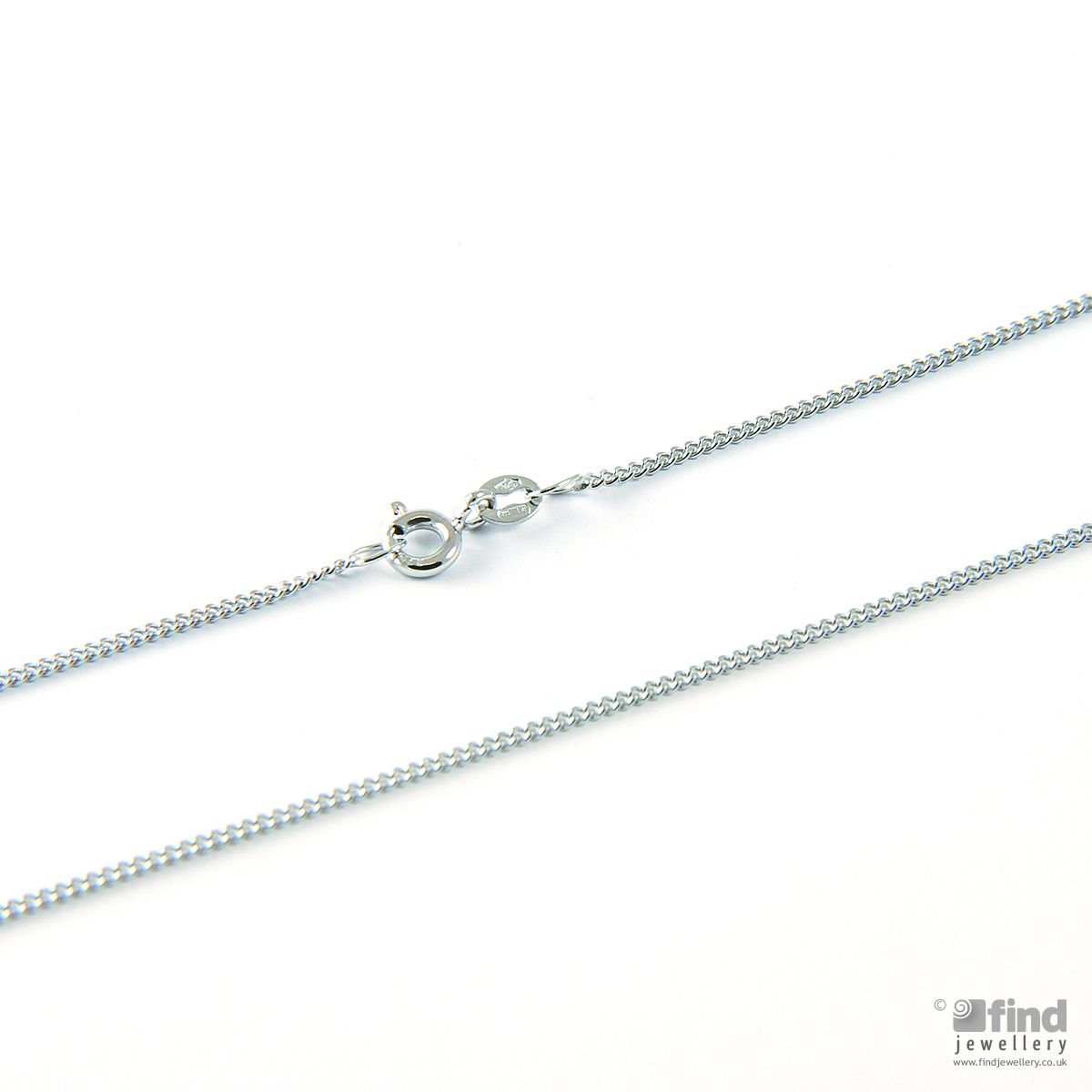 Unbranded 9ct White Gold Curb Chain 2.5g