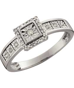 Unbranded 9ct White Gold Diamond 1 Carat Look Miracle