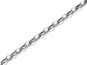 Unbranded 9ct White Gold Diamond Cut Belcher Chain