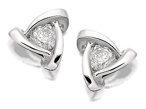 Unbranded 9ct White Gold Diamond Earrings 0.25ct per pair