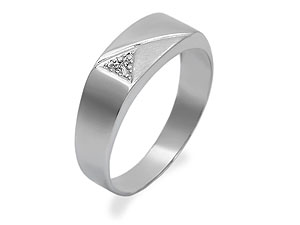 Unbranded 9ct White Gold Diamond Gentlemans Ring - 183977