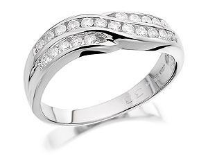 Unbranded 9ct-White-Gold-Diamond-Half-Eternity-Ring--0.33ct-047935