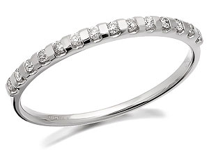 Unbranded 9ct White Gold Diamond Half Eternity Ring 15pts