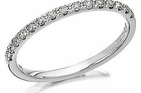 Unbranded 9ct White Gold Diamond Half Eternity Ring 17pts