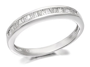 Unbranded 9ct White Gold Diamond Half Eternity Ring 20pts