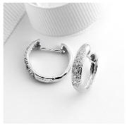 Unbranded 9ct white gold diamond hoops