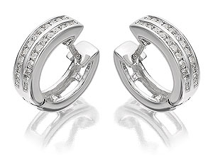 Unbranded 9ct-White-Gold-Diamond-Huggie-Earrings--0.25ct-per-pair-045513
