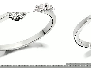 Unbranded 9ct-White-Gold-Diamond-Mini-Cluster-Ring--15pts-046621